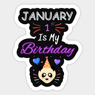 JANUARY 1 ST IS MY BIRTHDAY Sticker